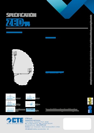 Přívěsné kloubové pracovní plošiny CTE ZED 14