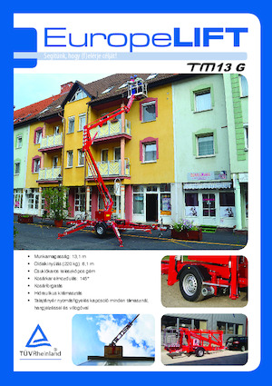 Autoplošiny s kloubovým výložníkem EuropeLift TM 13 G