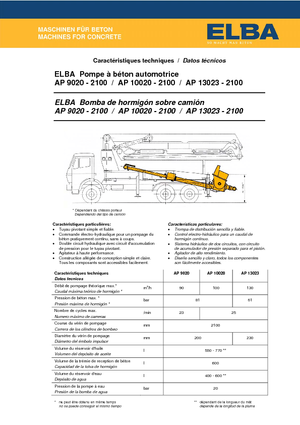 Autočerpadla betonu Elba AP 9020