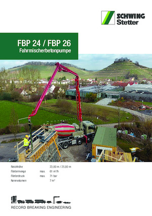 Autočerpadla betonu SCHWING-Stetter FBP 24