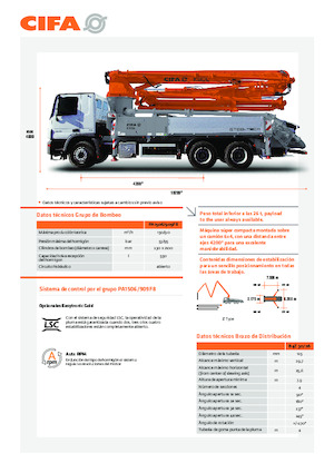 Autočerpadla betonu CIFA K30L 