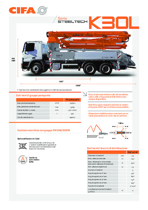 Autočerpadla betonu CIFA K30L 