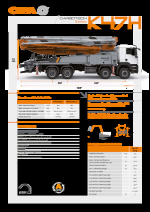 Autočerpadla betonu CIFA K47H