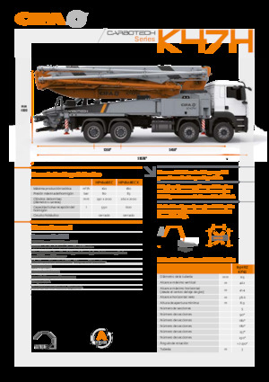 Autočerpadla betonu CIFA K47H