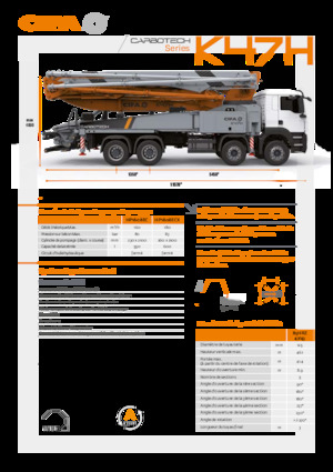 Autočerpadla betonu CIFA K47H