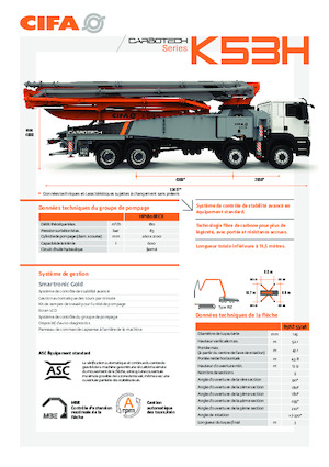 Autočerpadla betonu CIFA K53H