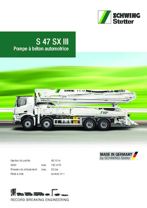 Autočerpadla betonu SCHWING-Stetter S 47 SX III