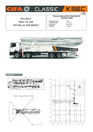 Autočerpadla betonu CIFA K56C