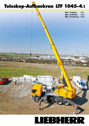 Teleskopické autojeřáby Liebherr LTF 1045-4.1