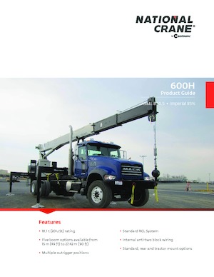Teleskopické autojeřáby National Crane 600H