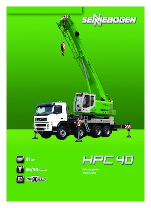 Teleskopické autojeřáby Sennebogen HPC 40