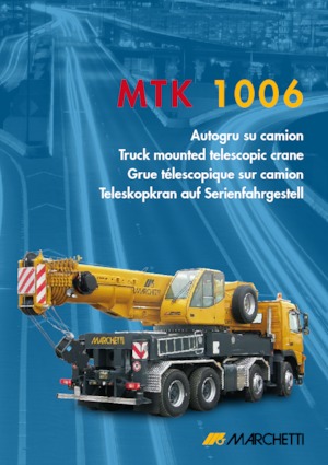 Teleskopické autojeřáby Marchetti MTK 1006
