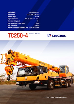 Teleskopické autojeřáby Liugong TC250-4