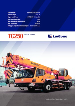 Teleskopické autojeřáby Liugong TC250