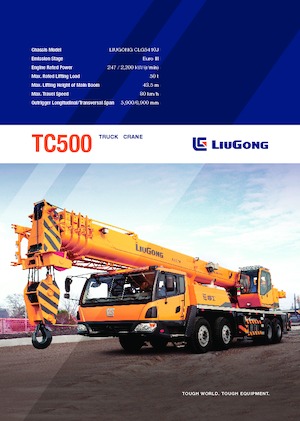 Teleskopické autojeřáby Liugong TC500