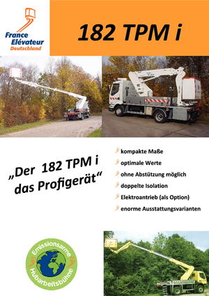 Autoplošiny s teleskopickým výložníkem France Elévateur 182 TPM