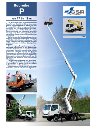 Přívěsné kloubové pracovní plošiny GSR E 180 P Comfort