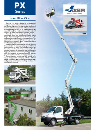 Přívěsné kloubové pracovní plošiny GSR E 180 PX Comfort