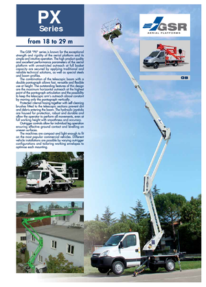 Přívěsné kloubové pracovní plošiny GSR E290PX Comfort