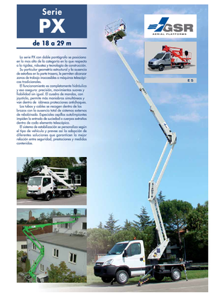 Přívěsné kloubové pracovní plošiny GSR E290PX Comfort