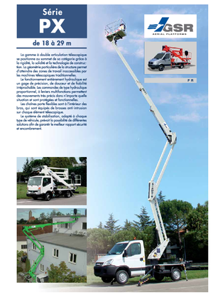 Přívěsné kloubové pracovní plošiny GSR E290PX Comfort