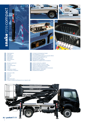 Přívěsné kloubové pracovní plošiny Oil & Steel Snake 1770 Compact RE