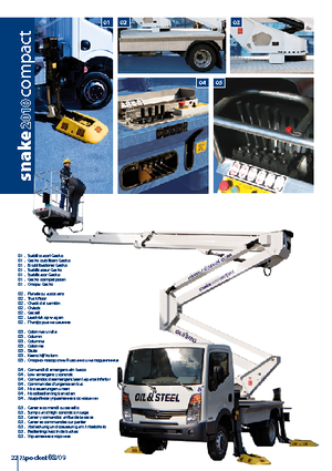 Přívěsné kloubové pracovní plošiny Oil & Steel Snake 2010 Compact RE