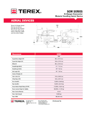 Autoplošiny s teleskopickým výložníkem Terex SCM55