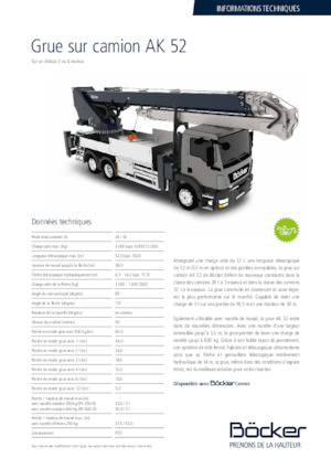 Teleskopické autojeřáby Böcker AK 52