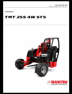 Závěsné teleskopické vysokozdvižné vozíky Manitou TMT 25 S 4W