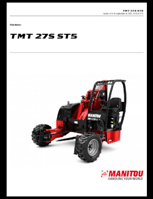 Závěsné teleskopické vysokozdvižné vozíky Manitou TMT 27 S