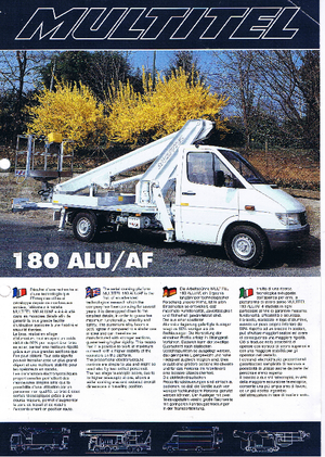 Autoplošiny s teleskopickým výložníkem Multitel 180 Alu/AF