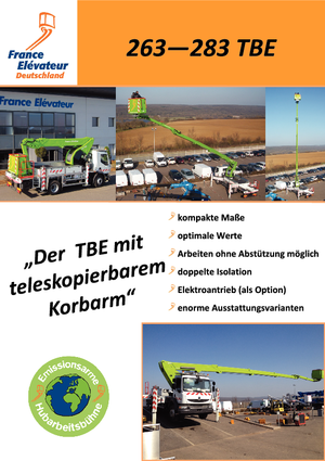 Autoplošiny s teleskopickým výložníkem France Elévateur 283 TBE