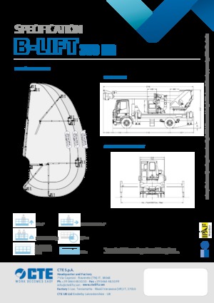 Autoplošiny s teleskopickým výložníkem CTE B-Lift 390 HR