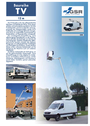 Autoplošiny s teleskopickým výložníkem GSR E120TV Basic