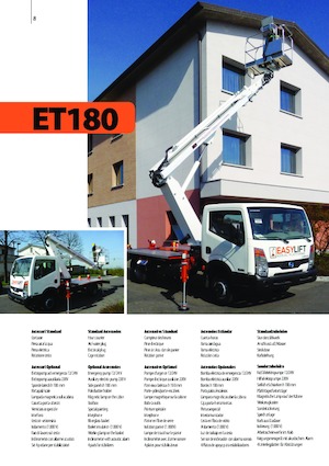 Autoplošiny s teleskopickým výložníkem Easy Lift ET180 