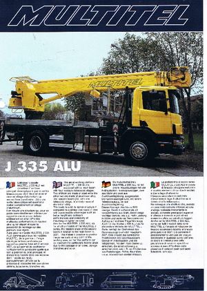 Autoplošiny s teleskopickým výložníkem Multitel J 335 Alu