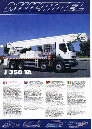 Autoplošiny s teleskopickým výložníkem Multitel J 350 TA