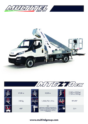 Autoplošiny s teleskopickým výložníkem Multitel MTE 270 EX