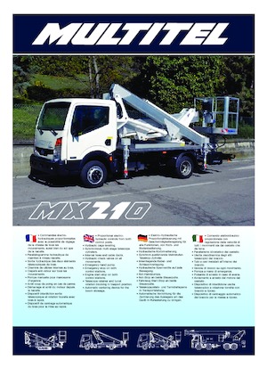 Přívěsné kloubové pracovní plošiny Multitel MX 210