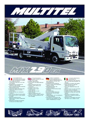 Přívěsné kloubové pracovní plošiny Multitel MX 290 EX 6ton