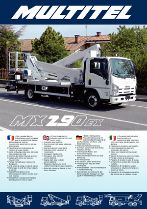 Přívěsné kloubové pracovní plošiny Multitel MX 290 EX