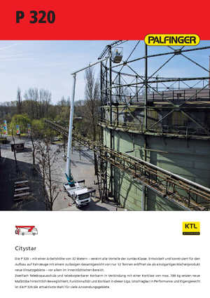 Autoplošiny s teleskopickým výložníkem Palfinger P 320