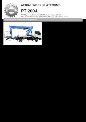 Autoplošiny s teleskopickým výložníkem ISOLI PT200J