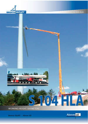 Autoplošiny s teleskopickým výložníkem Bronto Skylift S 104 HLA