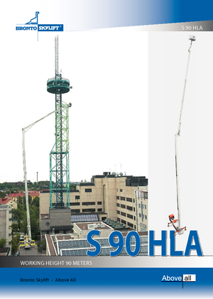 Autoplošiny s teleskopickým výložníkem Bronto Skylift S 90 HLA