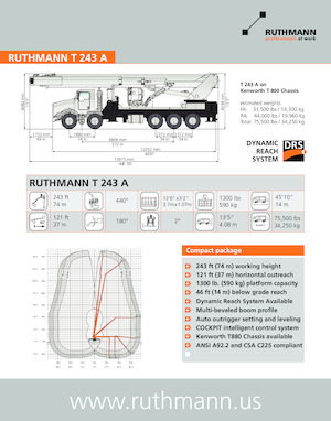 Autoplošiny s teleskopickým výložníkem Ruthmann T-243A