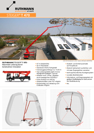 Autoplošiny s teleskopickým výložníkem Ruthmann T 470
