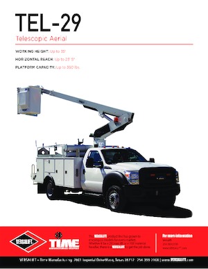 Autoplošiny s teleskopickým výložníkem Versalift TEL-29-IH