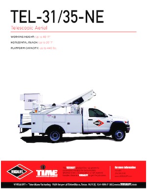 Autoplošiny s teleskopickým výložníkem Versalift TEL-31-NE